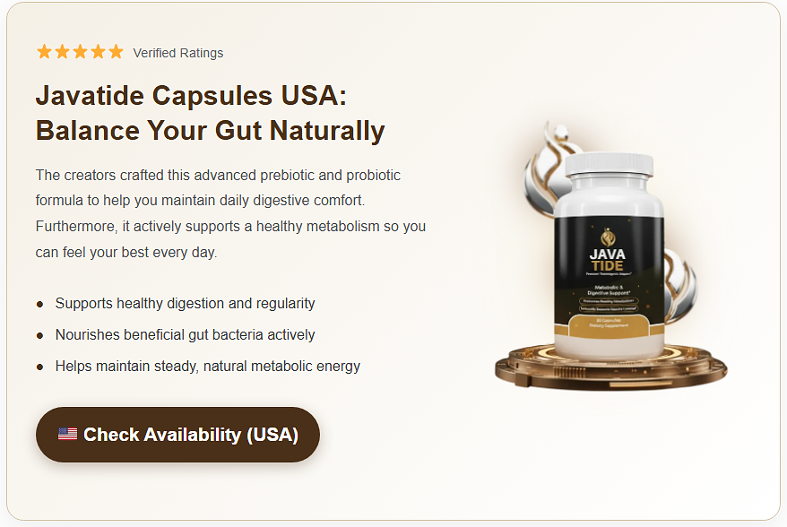 Javatide Digestive and Metabolic Formula capsules bottle